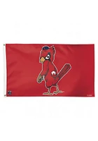 St Louis Cardinals Cooperstown Silk Screen Grommet Flag - Red