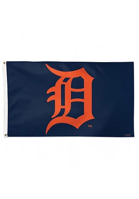 Detroit Tigers Alternate Logo Silk Screen Grommet Flag - Navy Blue