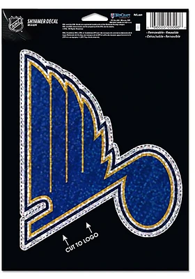 St Louis Blues Shimmer Auto Decal - Blue