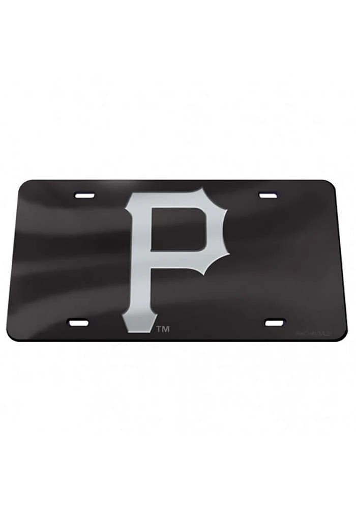 Pittsburgh Pirates Black Crystal Mirror Car Accessory License Plate