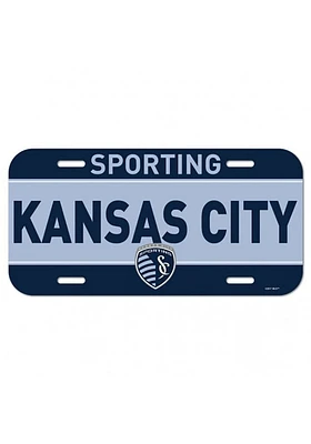 Sporting Kansas City Blue Plastic Car Accessory License Plate