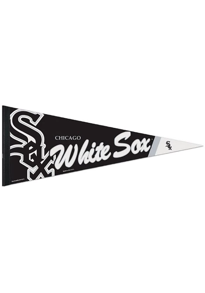 Chicago White Sox 12x30 Logo Premium Pennant - Black