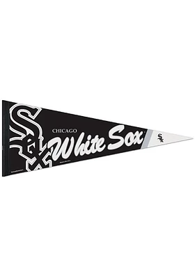 Chicago White Sox 12x30 Logo Premium Pennant - Black