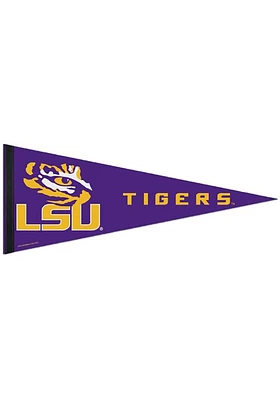 LSU Tigers 12x30 Logo Premium Pennant - Yellow