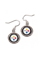 Pittsburgh Steelers Hammered Design Womens Earrings