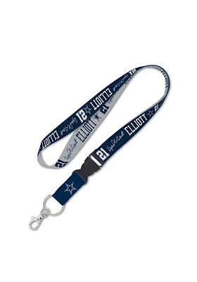 Ezekiel Elliott Dallas Cowboys 1 Detachable Buckle Lanyard - Blue