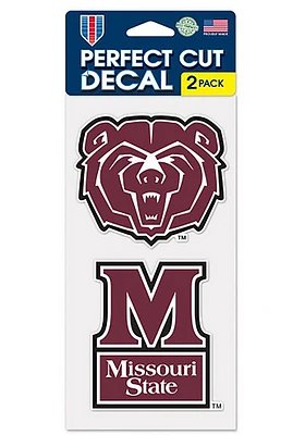 Missouri State Bears 4x4 Auto Auto Decal - Maroon