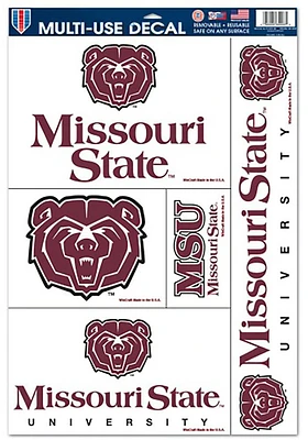 Missouri State Bears 11x7 Auto Auto Decal - Maroon