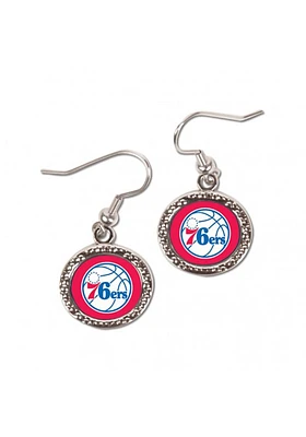Philadelphia 76ers Hammered Dangle Womens Earrings