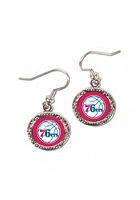 Philadelphia 76ers Hammered Dangle Womens Earrings