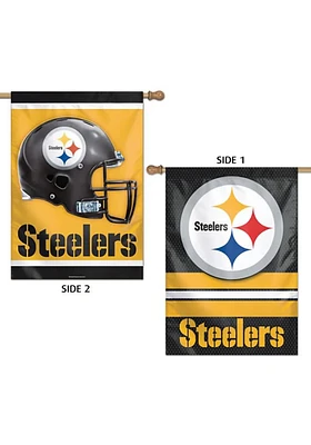 Pittsburgh Steelers 28X40 2-Sided Banner - Black