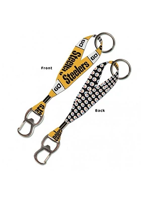 Pittsburgh Steelers Bottle Opener Lanyard - Black