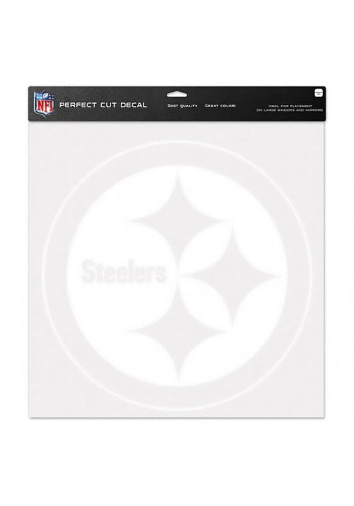 Pittsburgh Steelers 17x17 Auto Decal - White