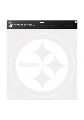 Pittsburgh Steelers 17x17 Auto Decal - White