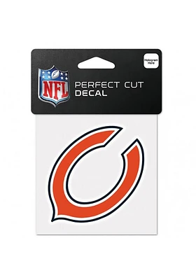 Chicago Bears 4x4 Full Color Auto Decal - Orange