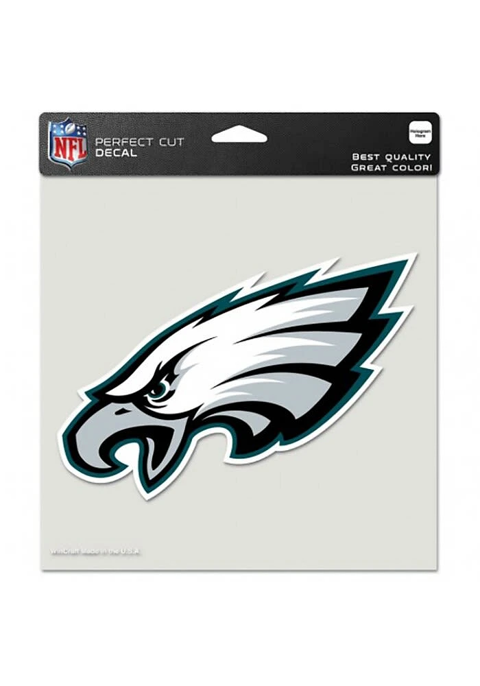 Philadelphia Eagles 8x8 Full Color Logo Auto Decal - Midnight Green