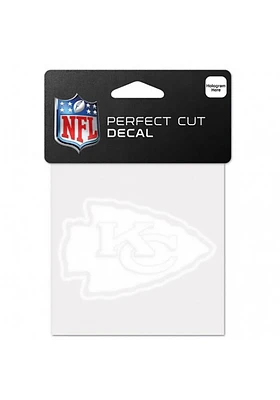 Kansas City Chiefs 4x4 Logo Design Auto Decal - White