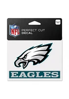 Philadelphia Eagles 4x5 Logo With Wordmark Auto Decal - Midnight Green