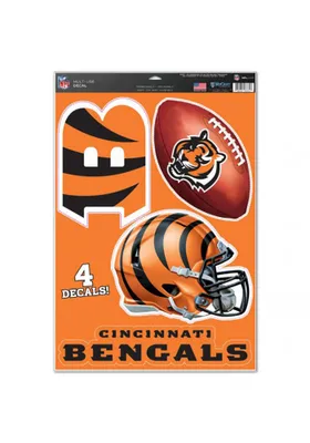 Cincinnati Bengals 11x17 4 Pack Auto Decal - Orange