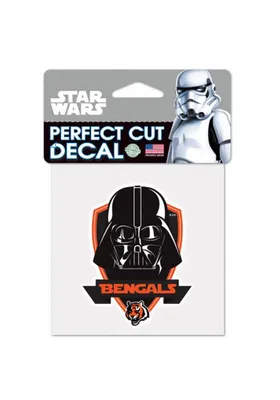 Cincinnati Bengals 4x4 Star Wars Darth Vader Auto Decal - Black