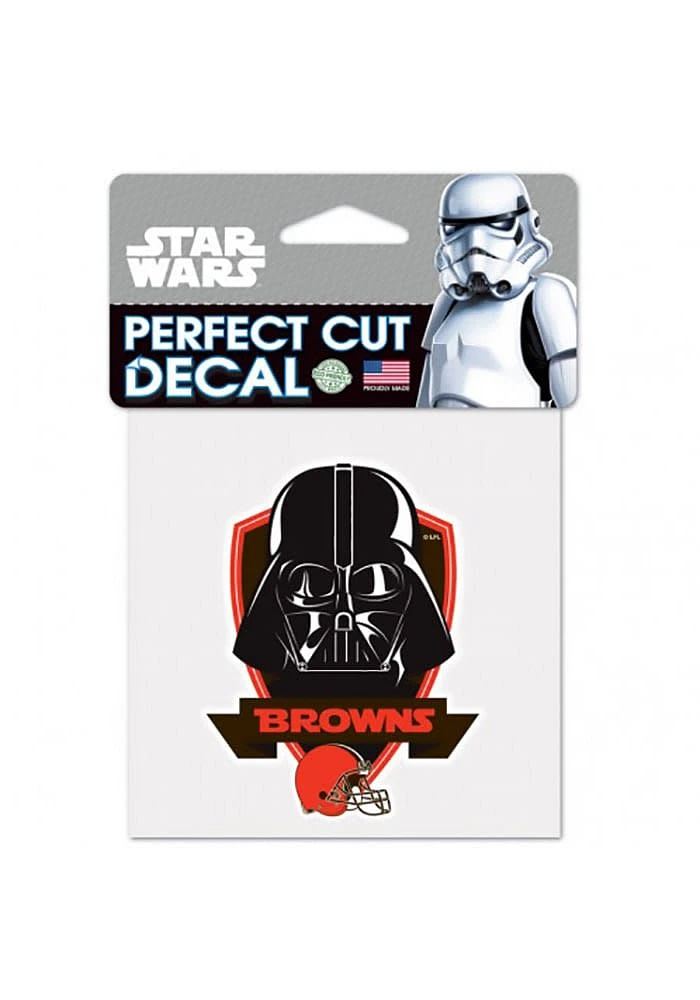 Cleveland Browns 4x4 Star Wars Darth Vader Auto Decal - Orange