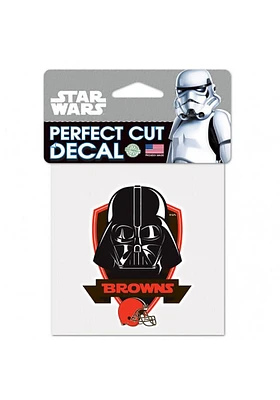 Cleveland Browns 4x4 Star Wars Darth Vader Auto Decal - Orange