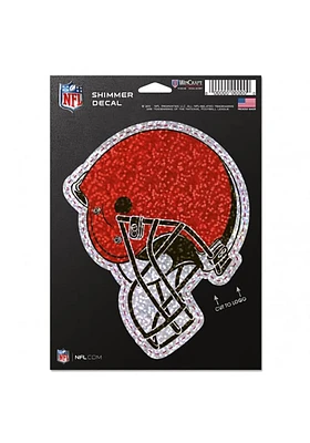 Cleveland Browns 5x7 Shimmer Auto Decal - Orange