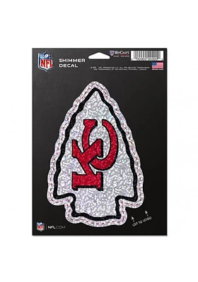 Kansas City Chiefs 5x7 Shimmer Auto Decal - Red