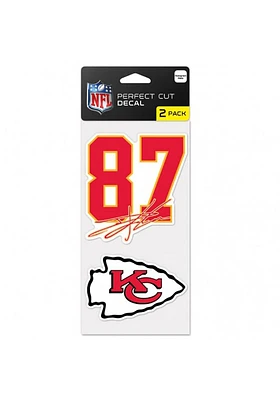 Travis Kelce  Kansas City Chiefs 2 Pack Player Auto Decal - Red