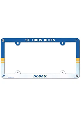 St Louis Blues Plastic Full Color License Plate Frame - Blue