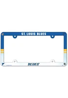 St Louis Blues Plastic Full Color License Plate Frame - Blue