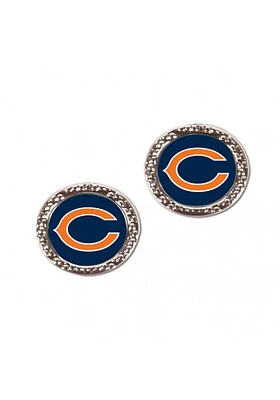 Chicago Bears Hammered Post Womens Earrings