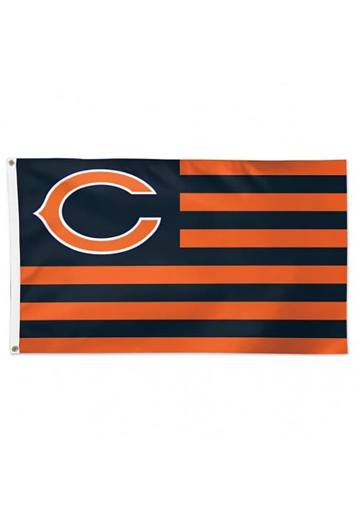 Chicago Bears 3x5 Americana Silk Screen Grommet Flag - Navy Blue