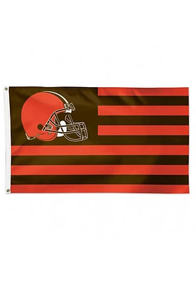 Cleveland Browns 3x5 Americana Silk Screen Grommet Flag - Orange