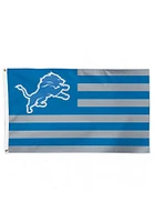 Detroit Lions 3x5 Americana Silk Screen Grommet Flag - Blue