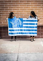 Detroit Lions 3x5 Americana Silk Screen Grommet Flag - Blue