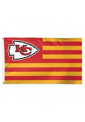 Kansas City Chiefs 3x5 Americana Silk Screen Grommet Flag - Red
