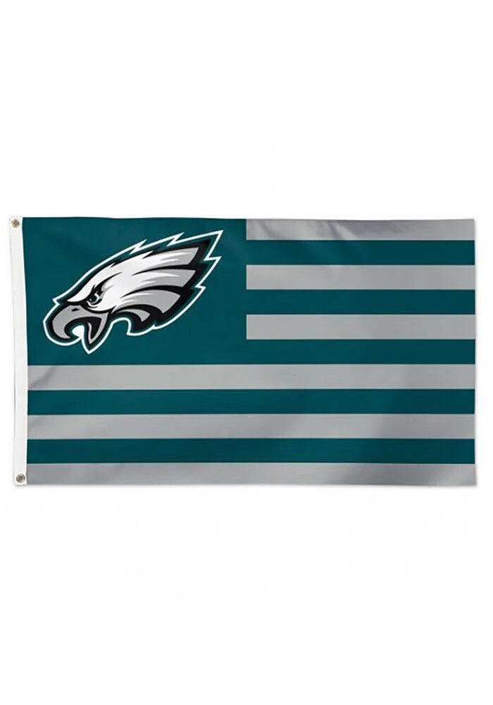 Philadelphia Eagles 3x5 Americana Silk Screen Grommet Flag - Midnight Green