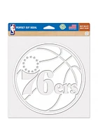 Philadelphia 76ers Perfect Cut Style Auto Decal - White