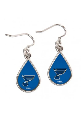St Louis Blues Tear Drop Womens Earrings