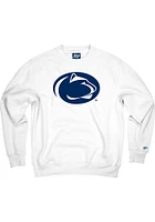 Penn State Nittany Lions Mens White Big Logo Long Sleeve Crew Sweatshirt