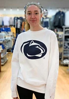 Penn State Nittany Lions Mens White Big Logo Long Sleeve Crew Sweatshirt