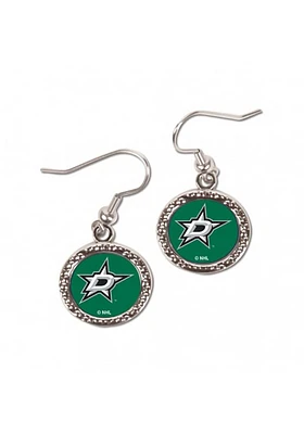 Dallas Stars Hammered Dangle Womens Earrings