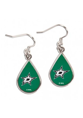 Dallas Stars Tear Drop Womens Earrings