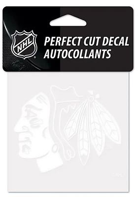 Chicago Blackhawks Perfect Cut Auto Decal - White