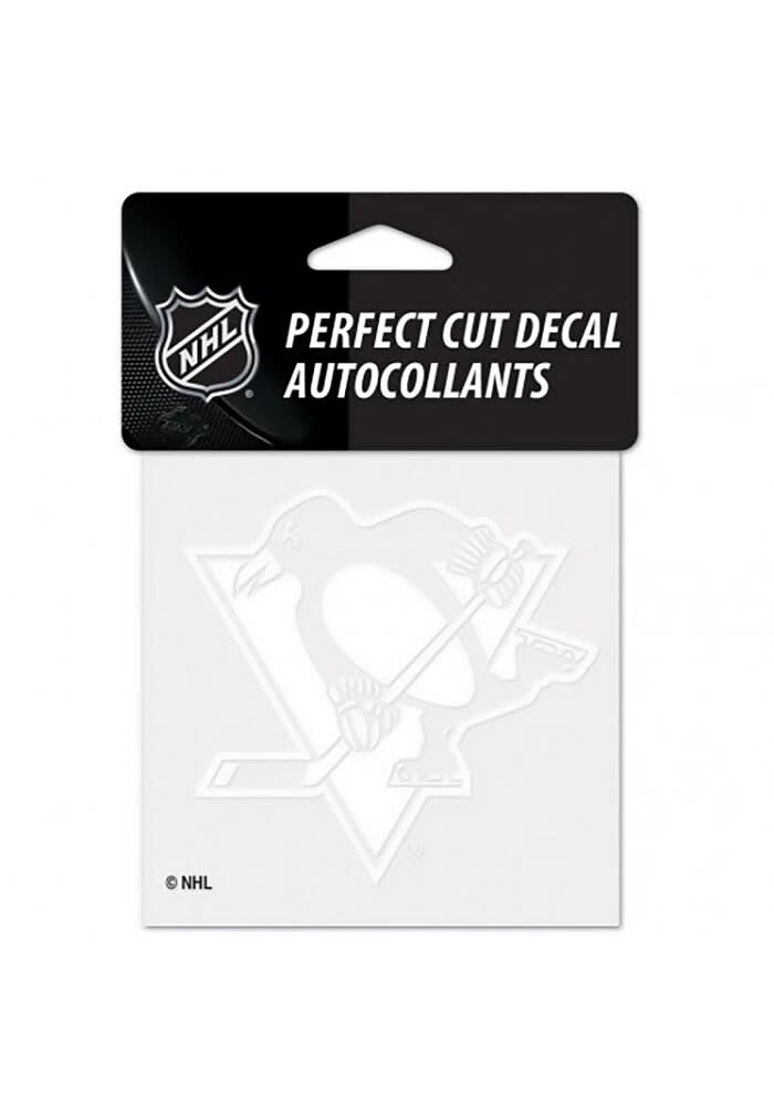 Pittsburgh Penguins Perfect Cut Design Auto Decal - White