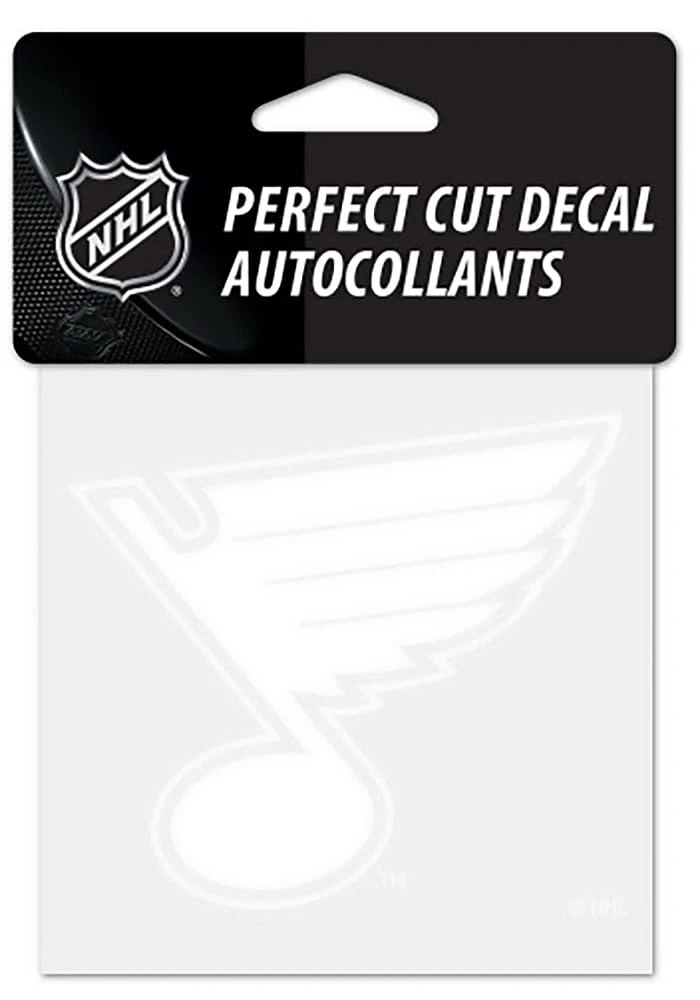 St Louis Blues Perfect Cut Design Auto Decal - White
