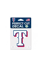 Texas Rangers 4x4 Perfect Cut Auto Decal - White