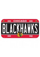 Chicago Blackhawks Red Team Name Car Accessory License Plate