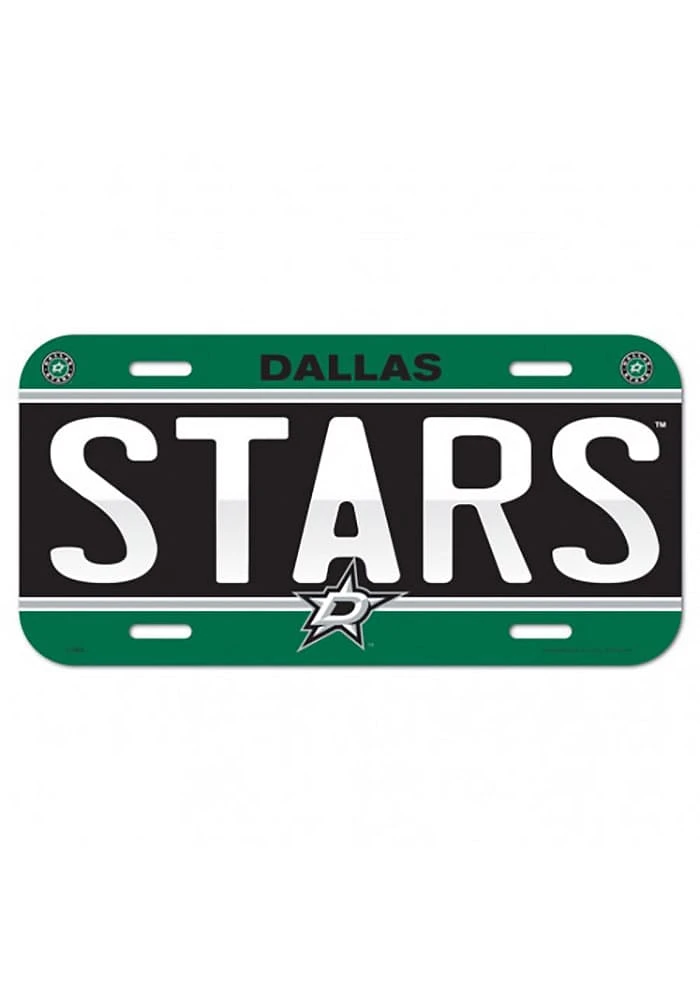 Dallas Stars Green Team Name Car Accessory License Plate
